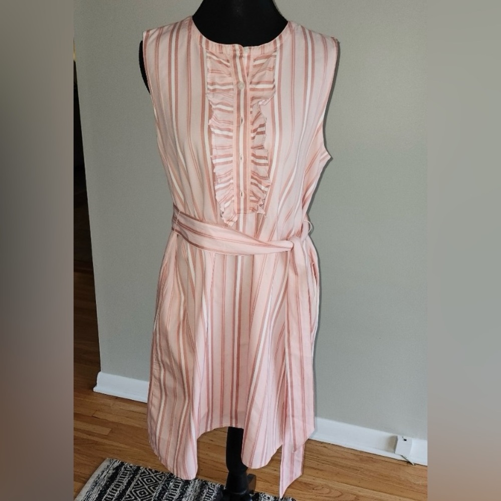 DRAPER JAMES Elegant Pink Striped Dress. Great condition - like new!